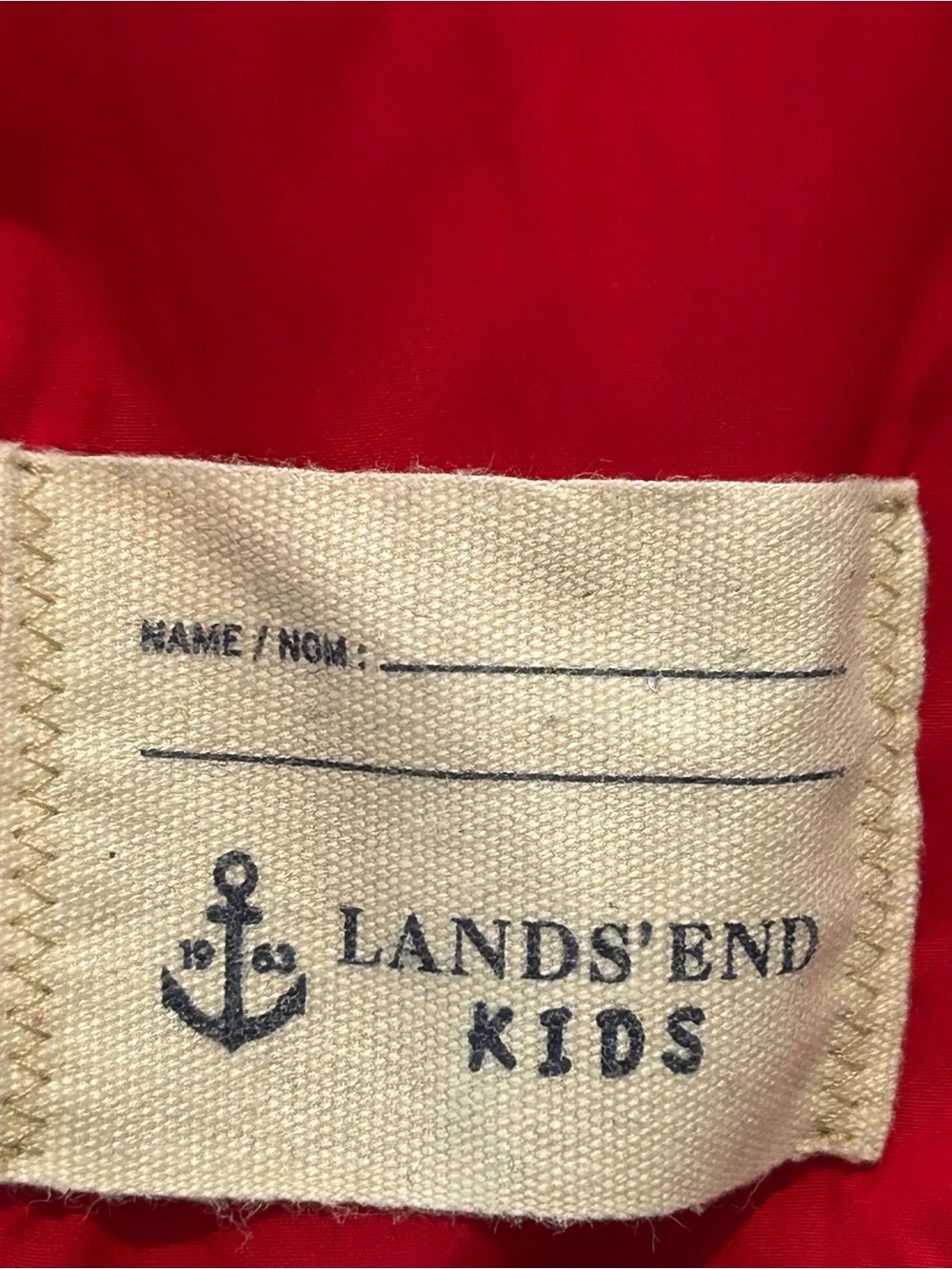 Lands' End Kids Red Quilted Puffer Vest Size Small 7-8